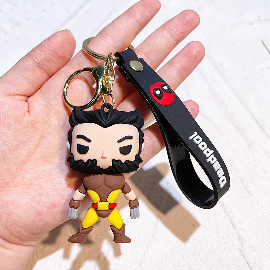 New Anime Mutants Deadpool Keychain Movie Superhero villain Doll Pendant Car Key chain Ring Jewelry Gifts Boys Party Gifts Toys