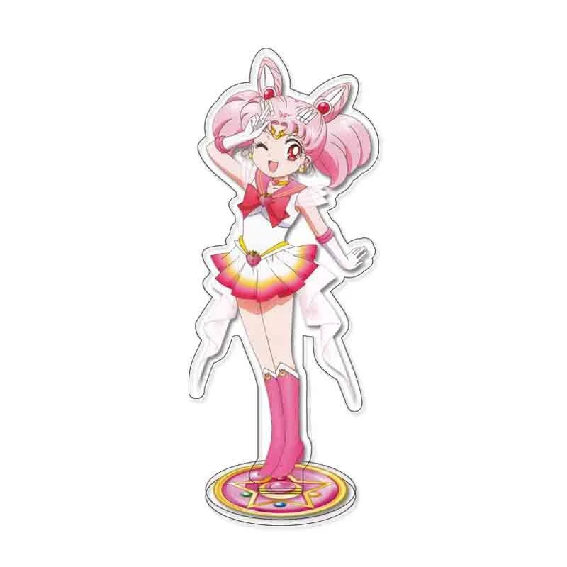 Anime SAILOR MOON Aino Minako Mizuno Ami Hino Rei Kino Makoto Cosplay Acrylic Figure Stand Model Plate Desk Decor Gift