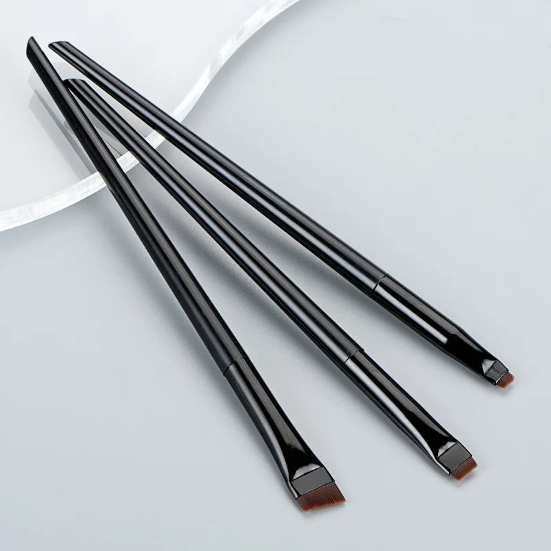 Karsyngirl 3pcs/set Blade Eyeliner Brush Eyebrow Brush Portable Flat Fine Eye Liner Brow Contour Makeup Brushes Makeup Tool