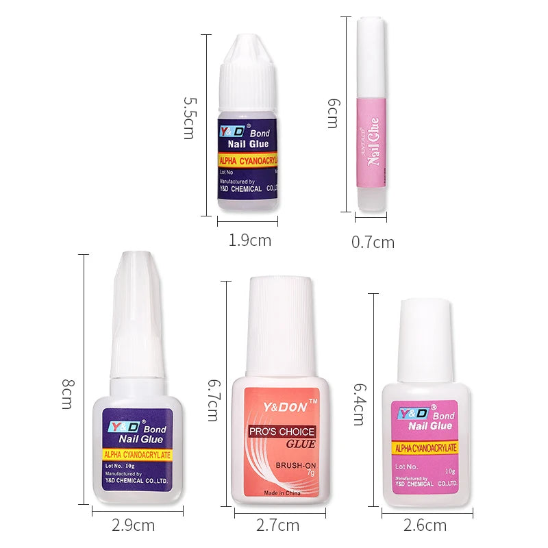 10g Fast Drying Nail Glue for False Nails Glitter Acrylic Nail Rhinestone Decoration Extension Glue Adhensive Nail Care Tool