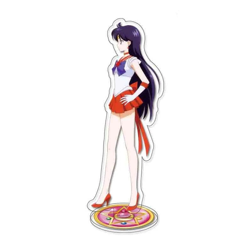 Anime SAILOR MOON Aino Minako Mizuno Ami Hino Rei Kino Makoto Cosplay Acrylic Figure Stand Model Plate Desk Decor Gift