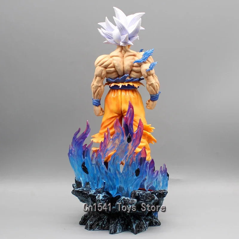 32cm Dragon Ball Super Figure White God Model Son Goku Ultra Instinct Action Figure GK Statue PVC Anime Toy Desk Decoration Gift