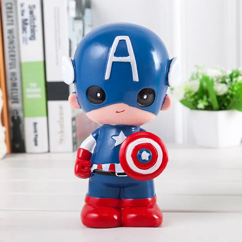 Cute Marvel Figures Anime Spiderman Iron Man America Captain America Hulk Avengers Originality Piggy Bank Kid Action Figure Gift