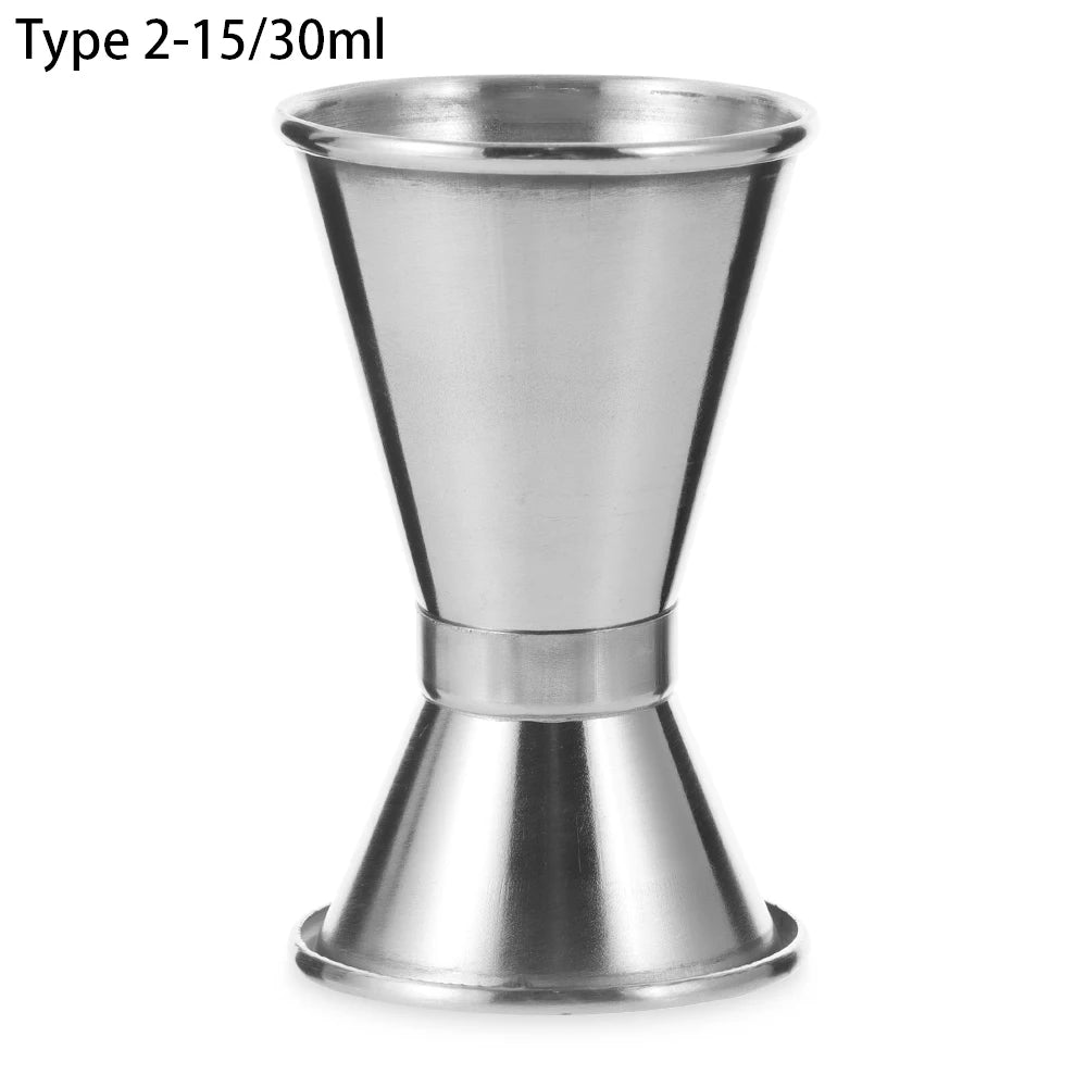 1oz/2oz New Dual Shot Stainless Steel Measure Cup Cocktail Shaker Drink Spirit Measure Jigger Kitchen Bar Barware Tools