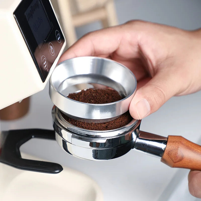 Calibrated Espresso Coffee Tamper 30lb Spring Loaded Elastic Coffee Tamper Aluminum/Wooden Stainless Steel Coffee Powder Hammer