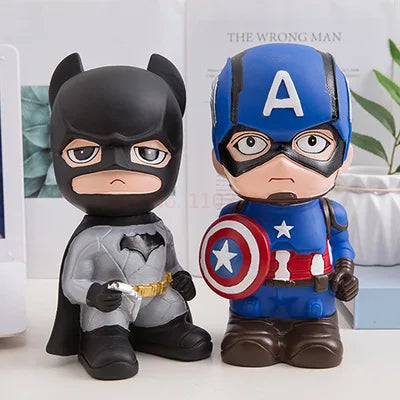 Cute Marvel Figures Anime Spiderman Iron Man America Captain America Hulk Avengers Originality Piggy Bank Kid Action Figure Gift