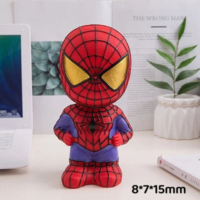 Cute Marvel Figures Anime Spiderman Iron Man America Captain America Hulk Avengers Originality Piggy Bank Kid Action Figure Gift