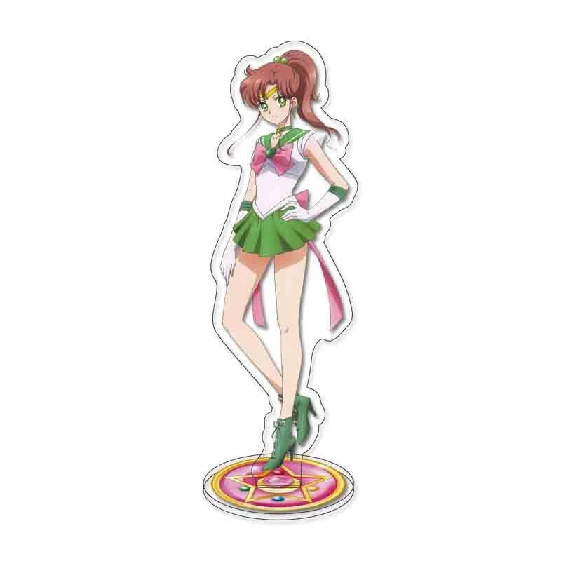 Anime SAILOR MOON Aino Minako Mizuno Ami Hino Rei Kino Makoto Cosplay Acrylic Figure Stand Model Plate Desk Decor Gift