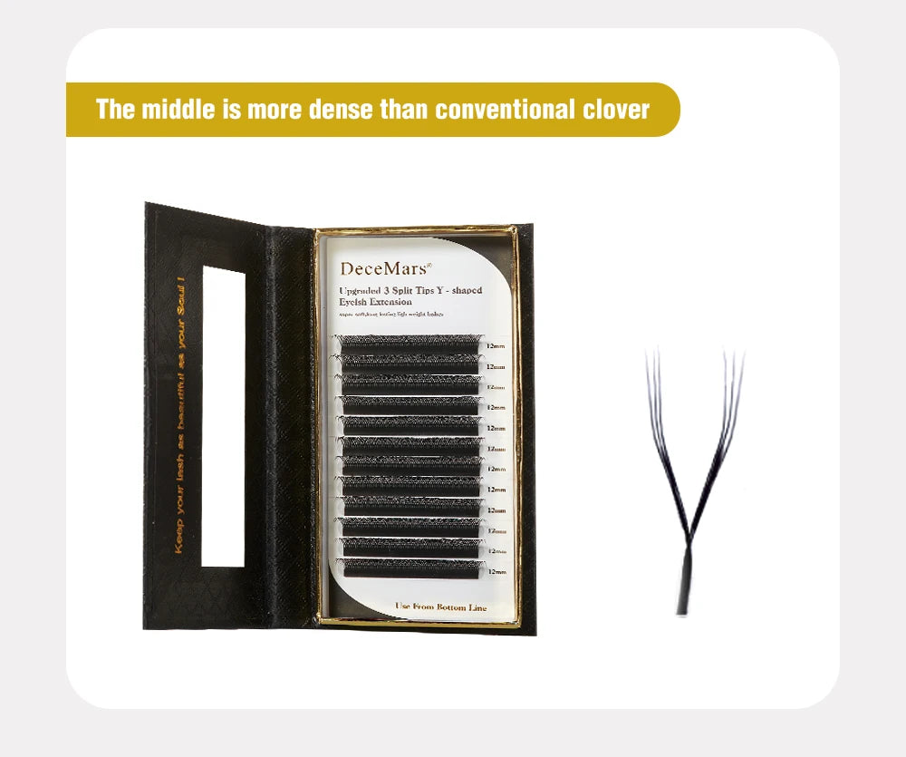 DeceMars 3 Split Tips Y-Shaped Eyelash Eextension