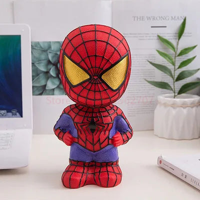 Cute Marvel Figures Anime Spiderman Iron Man America Captain America Hulk Avengers Originality Piggy Bank Kid Action Figure Gift