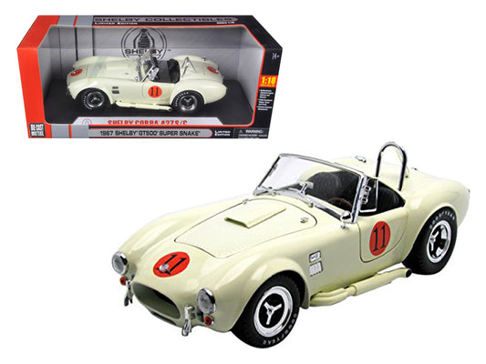 1965 Shelby Cobra 427 SC Cream #11 Limited Edition 1/18 Diecast Model