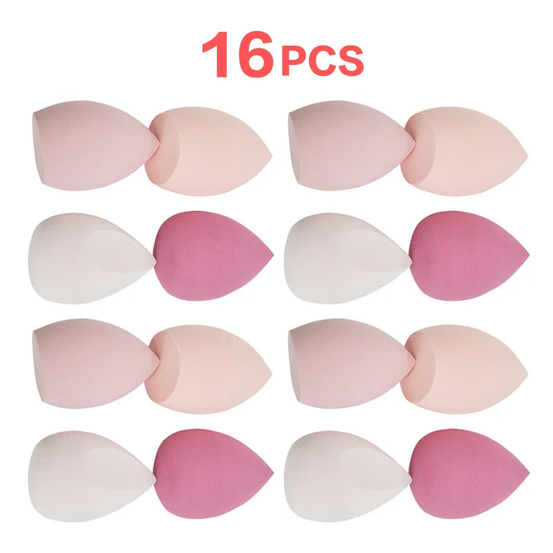 Different Sizes Makeup Sponge Dry&Wet Use Cosmetic Puff Sponge maquiagem Foundation Powder Blush Beauty Tools with Storage Box