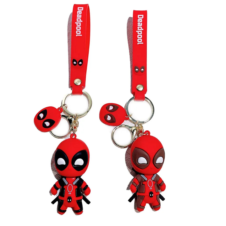 New Anime Mutants Deadpool Keychain Movie Superhero villain Doll Pendant Car Key chain Ring Jewelry Gifts Boys Party Gifts Toys