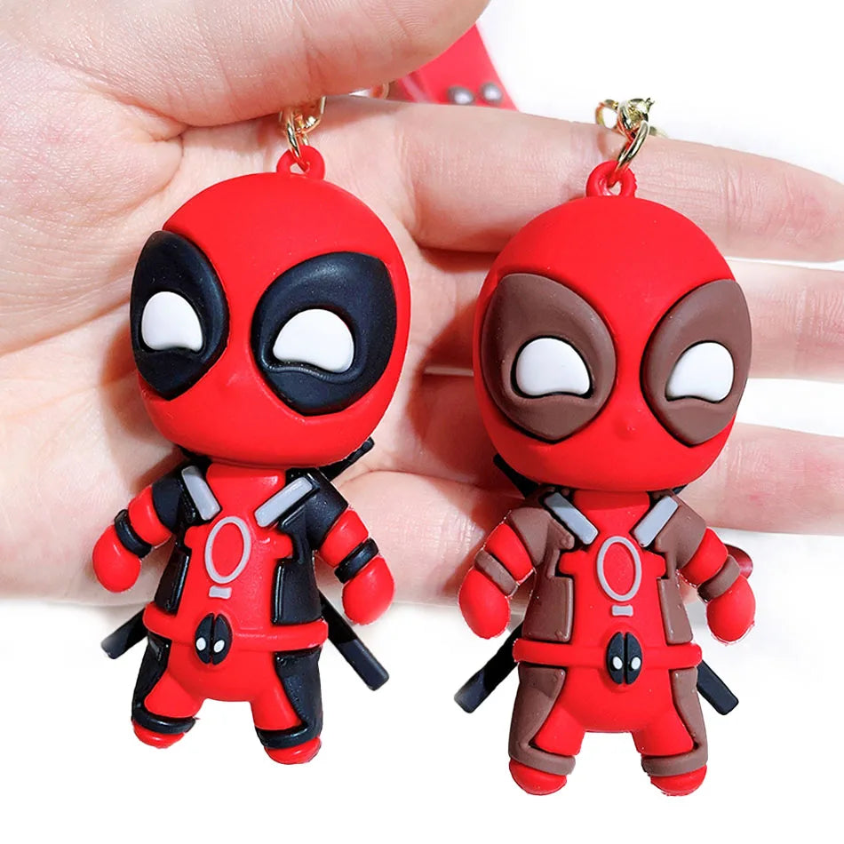 New Anime Mutants Deadpool Keychain Movie Superhero villain Doll Pendant Car Key chain Ring Jewelry Gifts Boys Party Gifts Toys