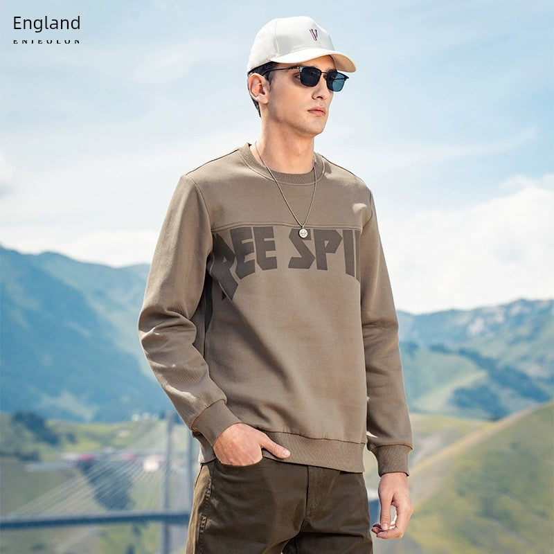 Yingjilun 370G American Retro Fall Winter Men Sweatshirt