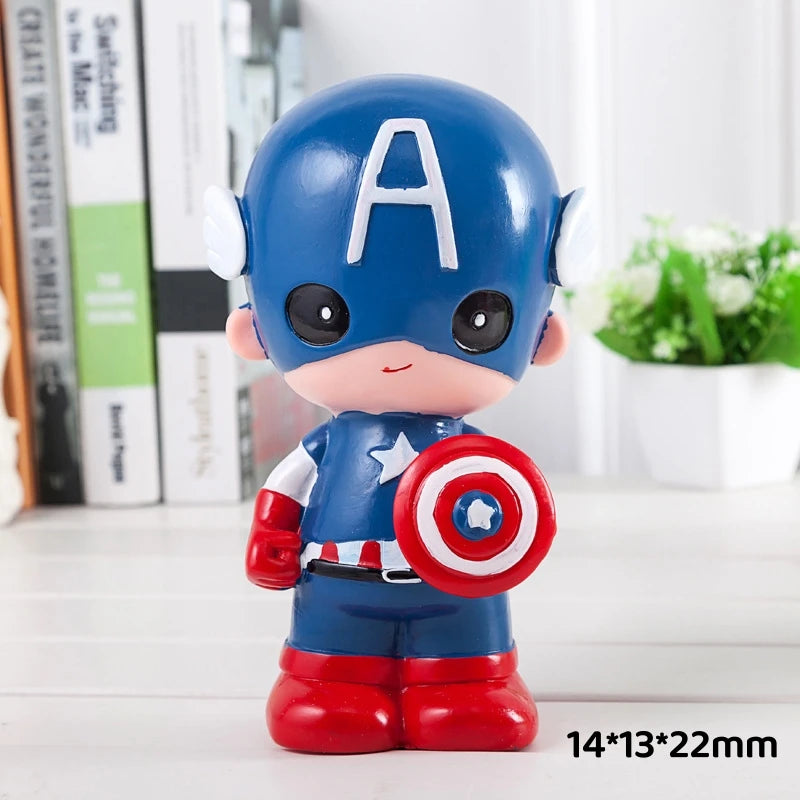 Cute Marvel Figures Anime Spiderman Iron Man America Captain America Hulk Avengers Originality Piggy Bank Kid Action Figure Gift