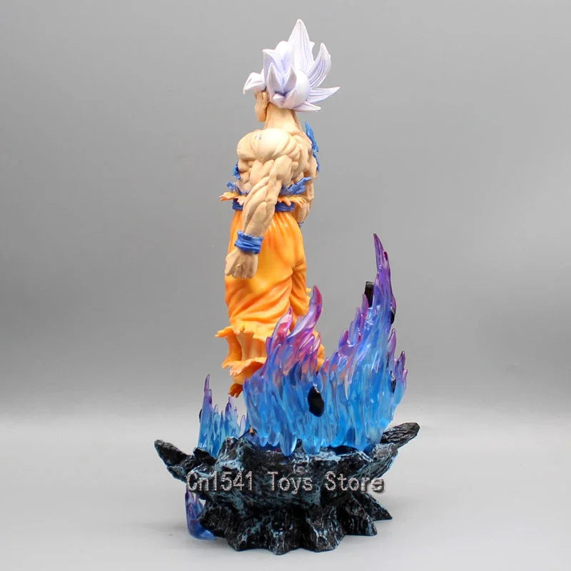 32cm Dragon Ball Super Figure White God Model Son Goku Ultra Instinct Action Figure GK Statue PVC Anime Toy Desk Decoration Gift