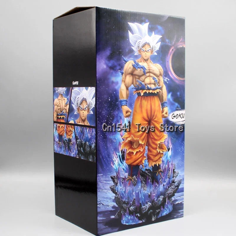 32cm Dragon Ball Super Figure White God Model Son Goku Ultra Instinct Action Figure GK Statue PVC Anime Toy Desk Decoration Gift