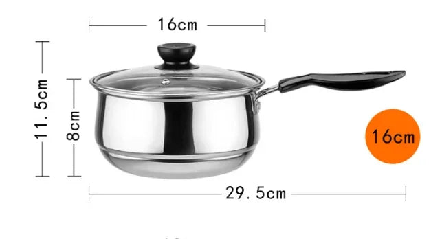 Stainless Steel pot Double Bottom Soup Pot Nonmagnetic Cooking Multi purpose Cookware Non stick Pan induction cooker used pot