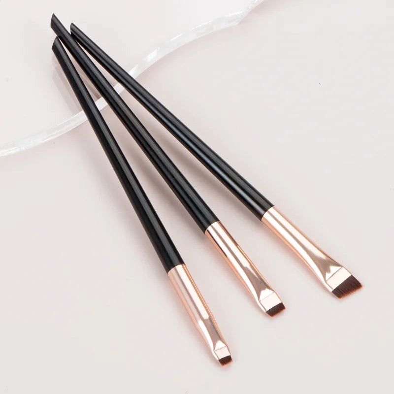 Karsyngirl 3pcs/set Blade Eyeliner Brush Eyebrow Brush Portable Flat Fine Eye Liner Brow Contour Makeup Brushes Makeup Tool