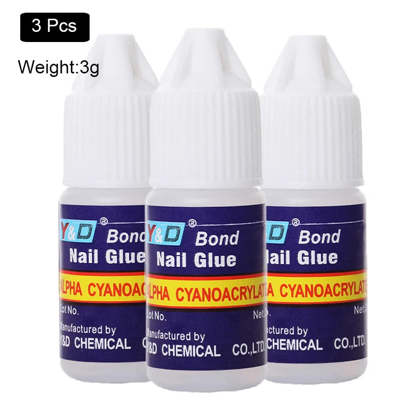 10g Fast Drying Nail Glue for False Nails Glitter Acrylic Nail Rhinestone Decoration Extension Glue Adhensive Nail Care Tool