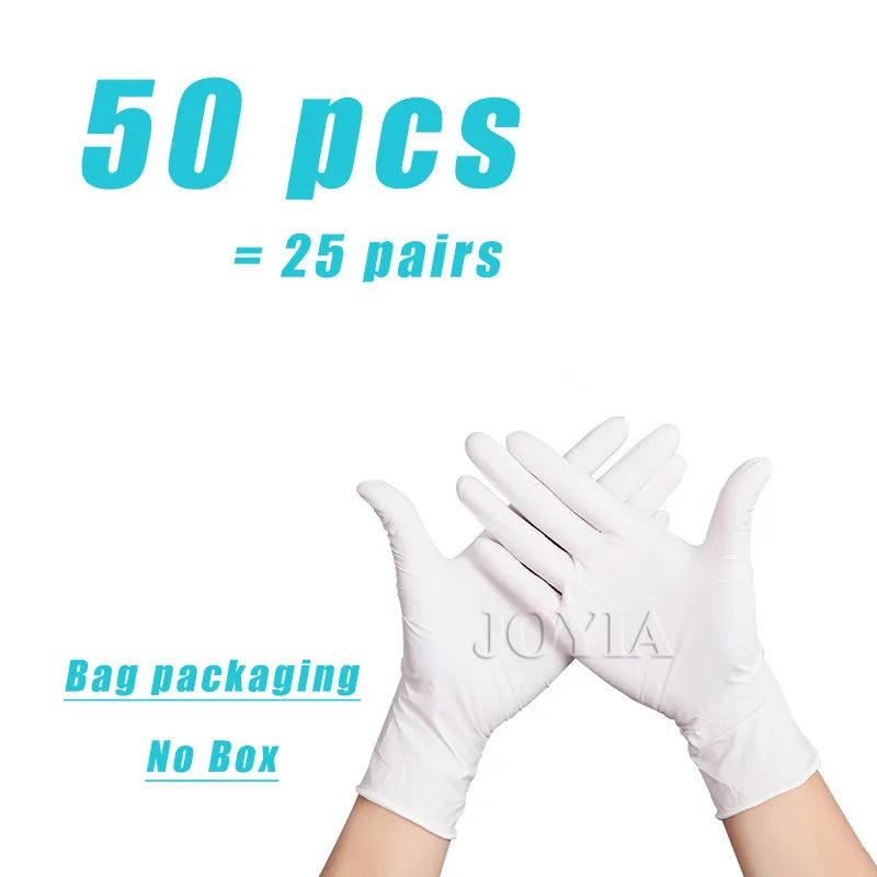 Black Disposable Nitrile Gloves 100pcs Latex Free Powder-Free Small Medium Large Pink Tattoo Gloves For Work Kitchen Clean XS XL