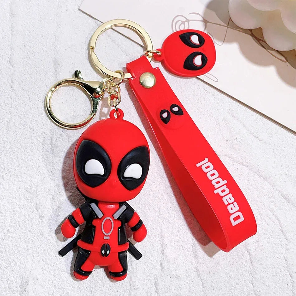 New Anime Mutants Deadpool Keychain Movie Superhero villain Doll Pendant Car Key chain Ring Jewelry Gifts Boys Party Gifts Toys