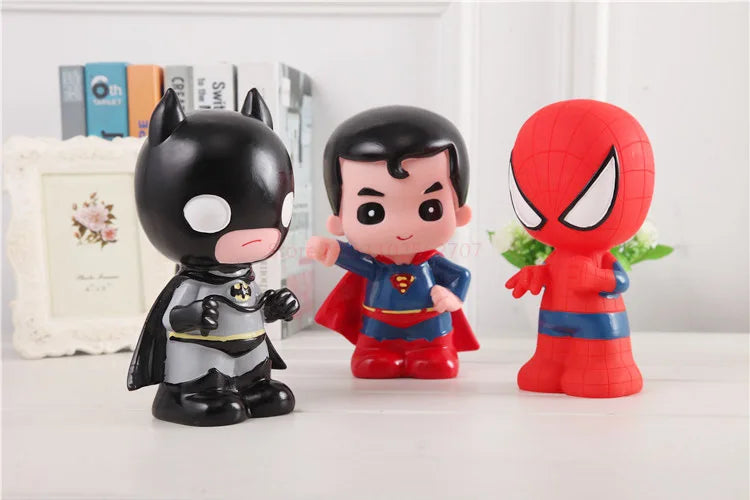 Cute Marvel Figures Anime Spiderman Iron Man America Captain America Hulk Avengers Originality Piggy Bank Kid Action Figure Gift