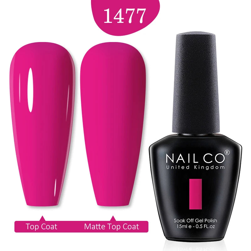 NAILCO 15ml Gel Nail Polish Semi-permanent Hybrid Varnish Black Red Color Gel Polish Nail Art UV Nail Supplies For Professionals