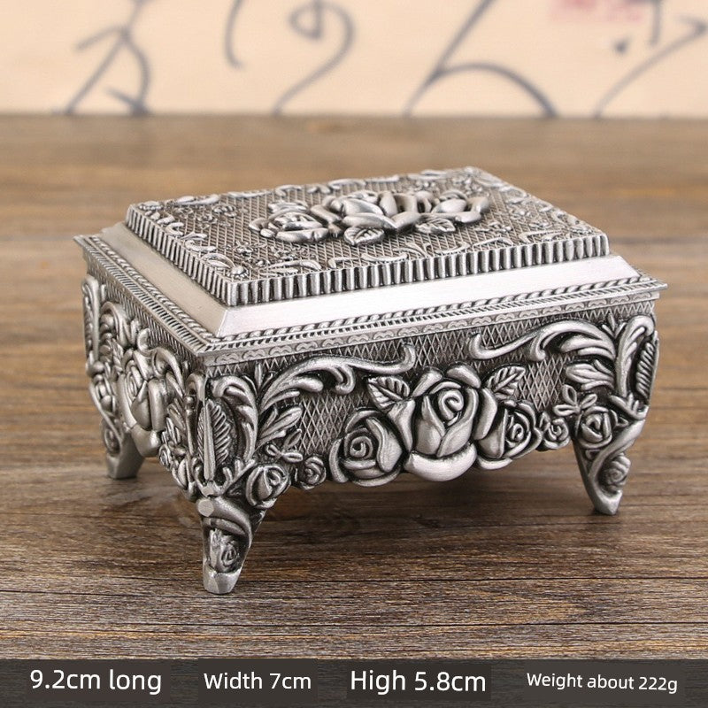 European-Style Metal Rectangular Ancient Tin High-Grade Storage Box