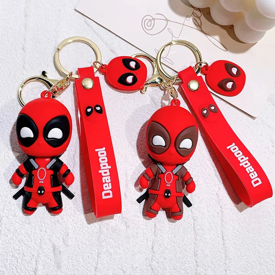 New Anime Mutants Deadpool Keychain Movie Superhero villain Doll Pendant Car Key chain Ring Jewelry Gifts Boys Party Gifts Toys