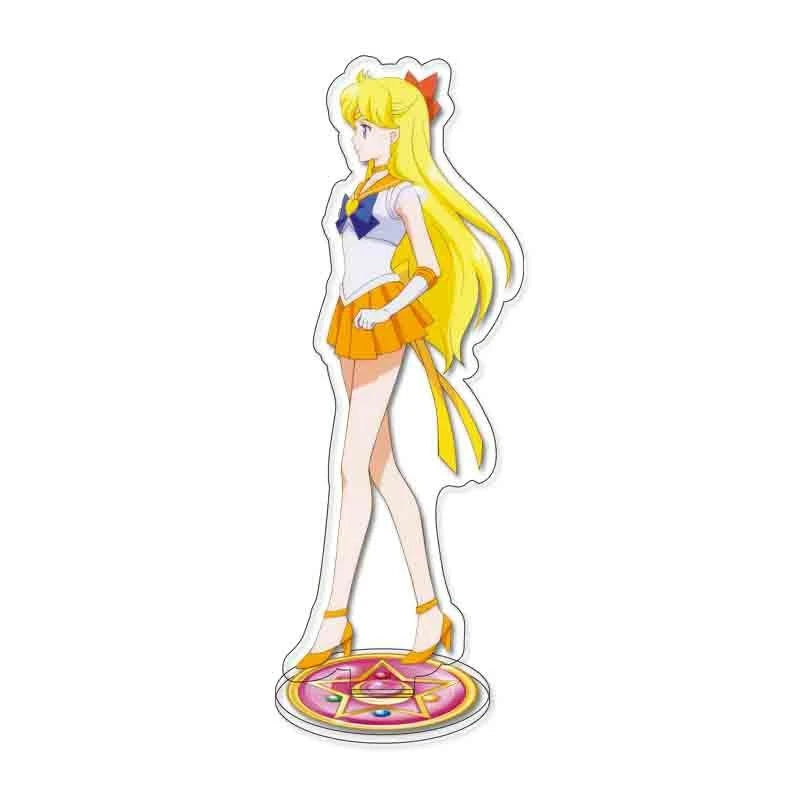 Anime SAILOR MOON Aino Minako Mizuno Ami Hino Rei Kino Makoto Cosplay Acrylic Figure Stand Model Plate Desk Decor Gift