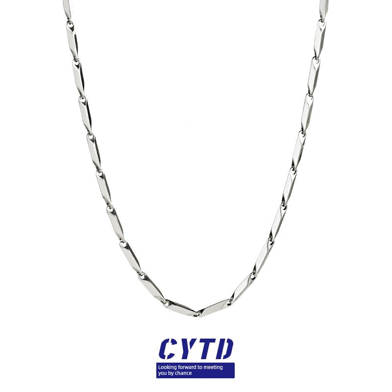 Fashion Brand Titanium Steel Hip Hop Style Decorative Girls High Street Necklace