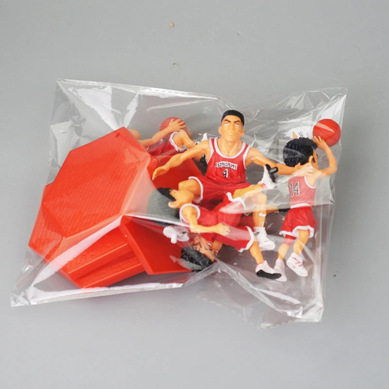 5Pcs Anime Slam Basketball Dunk Action Figure Sakuragi Rukawa Maple Haruko Akagi Kawaii Doll PVC Collectible Model Toy Gift