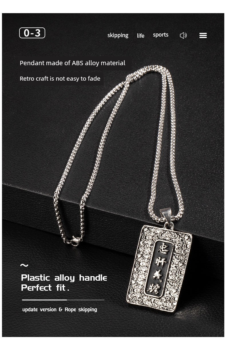 Easiest for Match Disco Jumping Stylish Men's Necklace Pendant Ins Hip Hop Titanium Steel Pendant Sweatshirt Chain Female Fashion Accessories/Ornaments