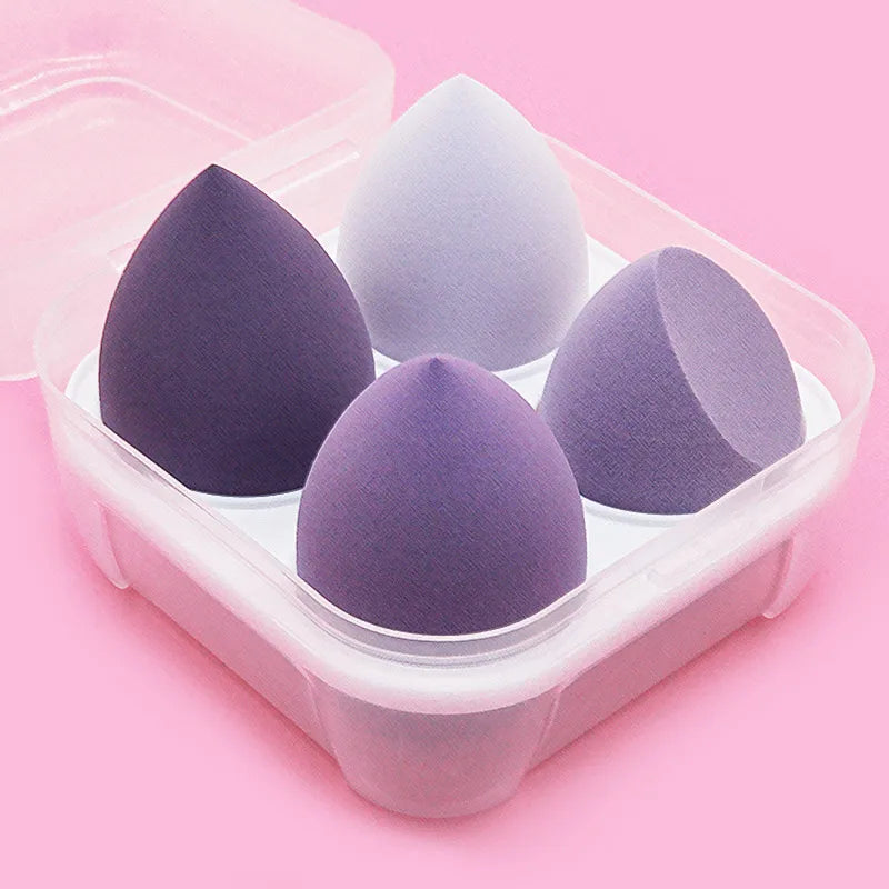 Different Sizes Makeup Sponge Dry&Wet Use Cosmetic Puff Sponge maquiagem Foundation Powder Blush Beauty Tools with Storage Box