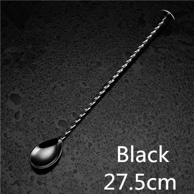 Cocktail Spoon Bar Spoon Stainless Steel Mixing Spiral Pattern Bar Teadrop Spoon  Bar Tool Bartender Tools