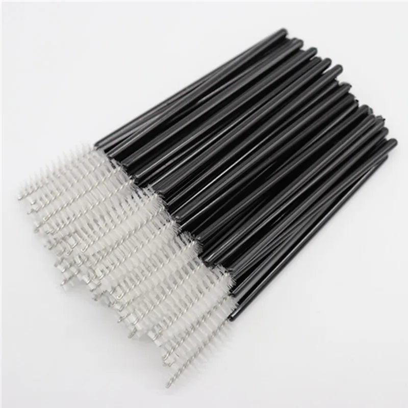 50Pcs Disposable Crystal Eyelash brush Mascara Wands Applicator Diamond Eye Lash Brushes Eyelash Extension Women Makeup tools