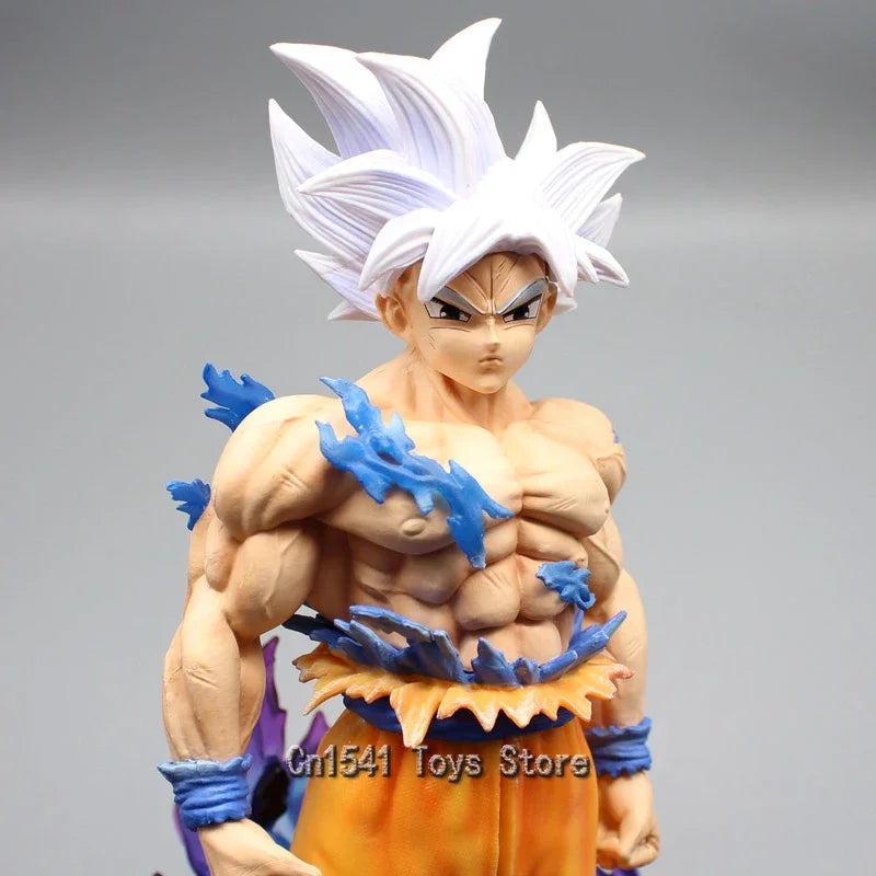 32cm Dragon Ball Super Figure White God Model Son Goku Ultra Instinct Action Figure GK Statue PVC Anime Toy Desk Decoration Gift