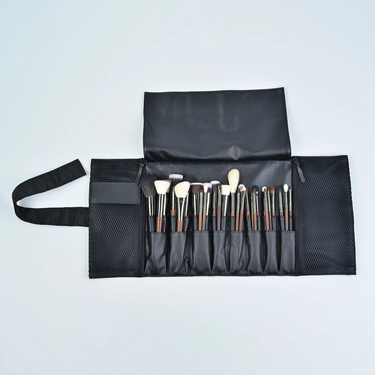 24 Pockets Black Multi-function Makeup Brushes Bag Professional Cosmetic Tools Storage Holder for Brushes dlya kistey organayzer