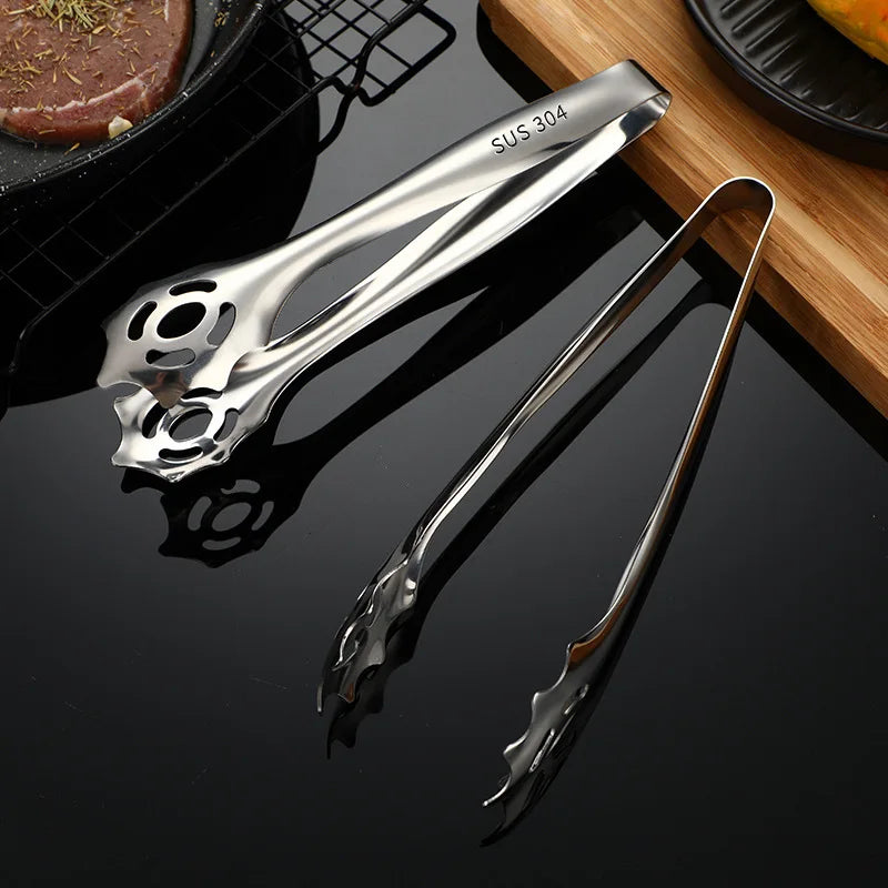 13.8cm Stainless Steel Ice Cube Clip Mini Sugar Tongs Barbecue Food Serving Clamp Kitchen Barware Bar Bartender Accessories