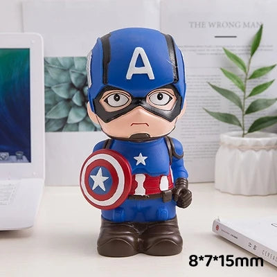 Cute Marvel Figures Anime Spiderman Iron Man America Captain America Hulk Avengers Originality Piggy Bank Kid Action Figure Gift