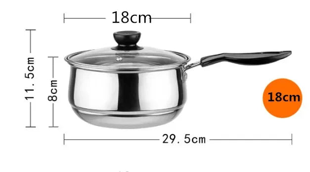 Stainless Steel pot Double Bottom Soup Pot Nonmagnetic Cooking Multi purpose Cookware Non stick Pan induction cooker used pot