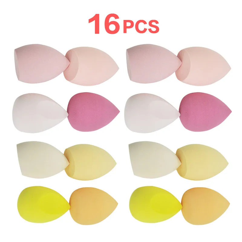 Different Sizes Makeup Sponge Dry&Wet Use Cosmetic Puff Sponge maquiagem Foundation Powder Blush Beauty Tools with Storage Box