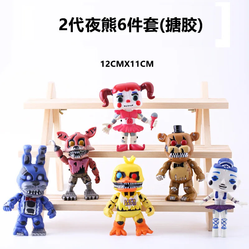 FNAF Figures Freddy Bonnie Foxy Fazbear Fnaf Bonnie Bear Action Figure PVC Collection Nightmare Fredbear Balloon Dolls Model Toy