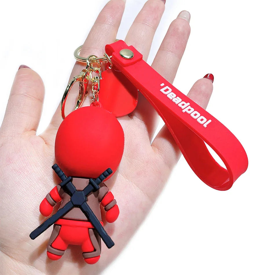 New Anime Mutants Deadpool Keychain Movie Superhero villain Doll Pendant Car Key chain Ring Jewelry Gifts Boys Party Gifts Toys