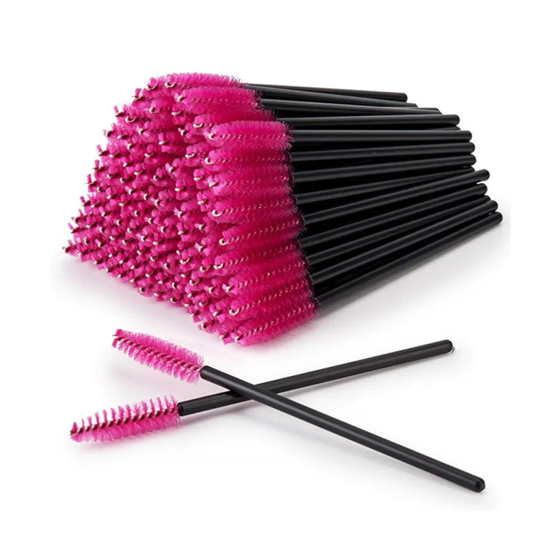 50Pcs Disposable Crystal Eyelash brush Mascara Wands Applicator Diamond Eye Lash Brushes Eyelash Extension Women Makeup tools