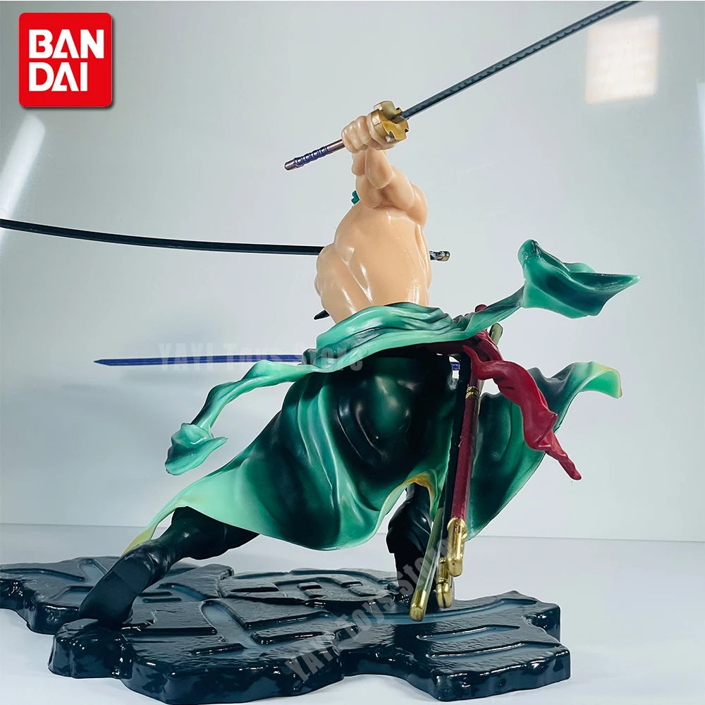 Hot One Piece 10cm Anime Figure GK Roronoa Zoro Three-blade Sa-maximum Manga Anime Statue Action Figure Collection Model Kid Toy