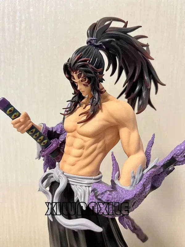 28cm Kokushibou Anime Figure Tanjiro Kamado Action Figure Tokitou Muichirou/Agatsuma Zenitsu Figurine Collectible Model Toy Gift