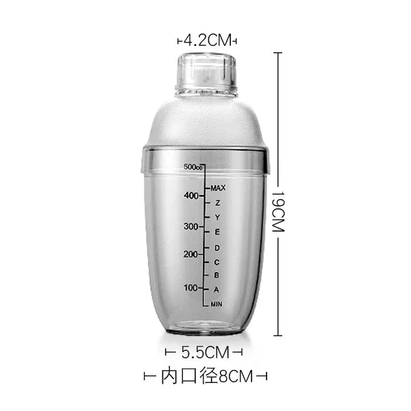 Plastic Cocktail Shaker 350ml/530ml/700ml/1000ml Wine Beverage Mixer Wine Shaker Cup Drink Mixer Barware  Bar Tool